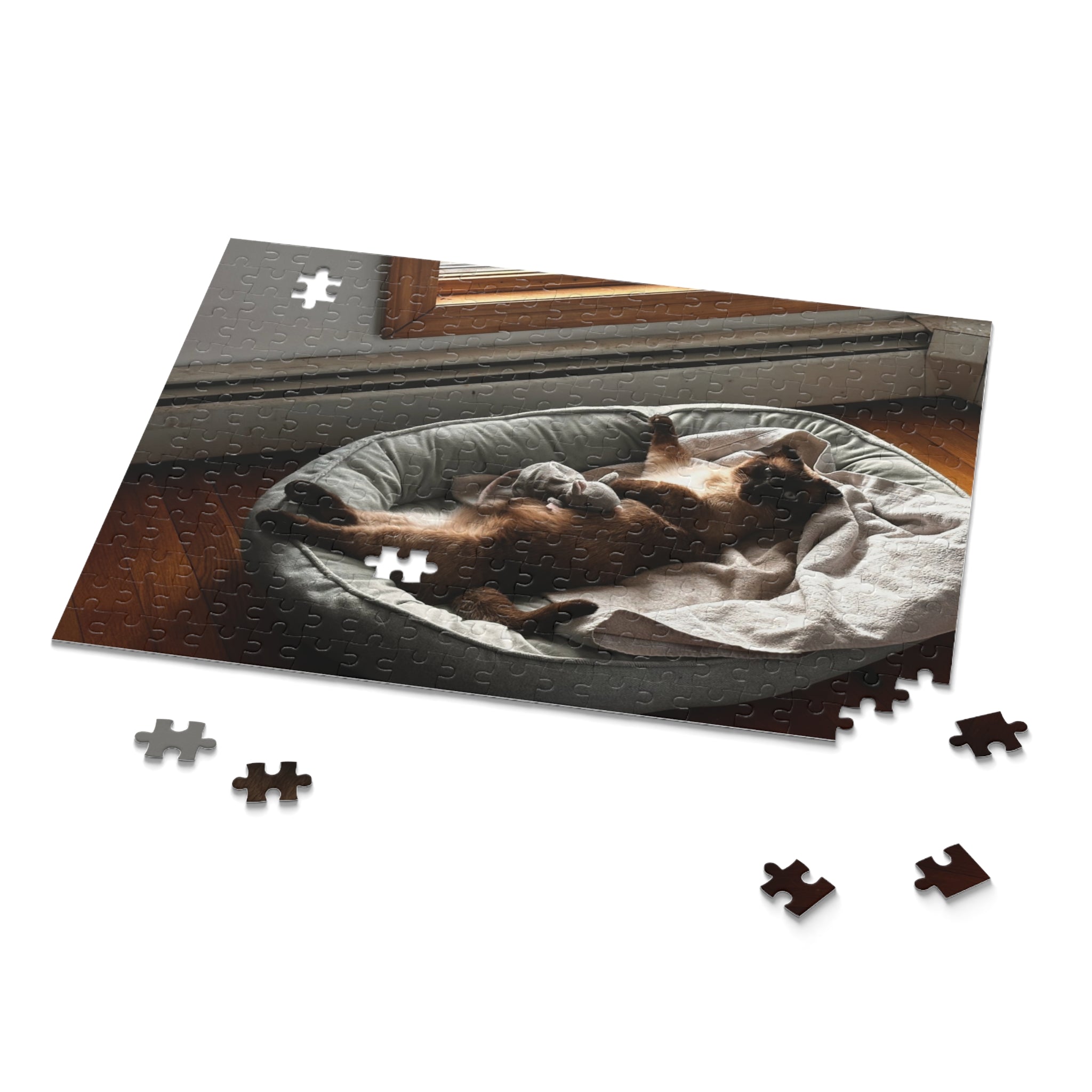 Cozy Cat Puzzle - 120, 252, 500-Piece Jigsaw, Cat Lovers Gift, Home Decor, Pet Lovers Puzzle, Cat Enthusiast Activity