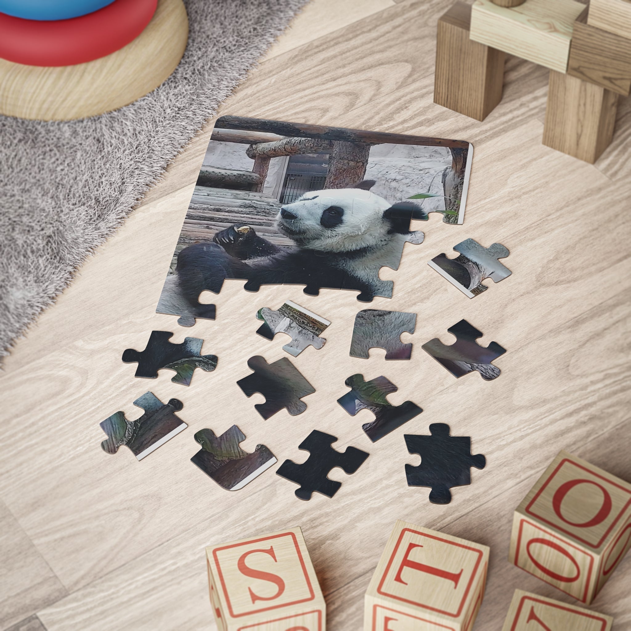 Kids' Panda Puzzle, 30-Piece Fun Learning Toy, Wildlife Educational Gift, Animal-themed Activity, Kids' Birthday Party Favor