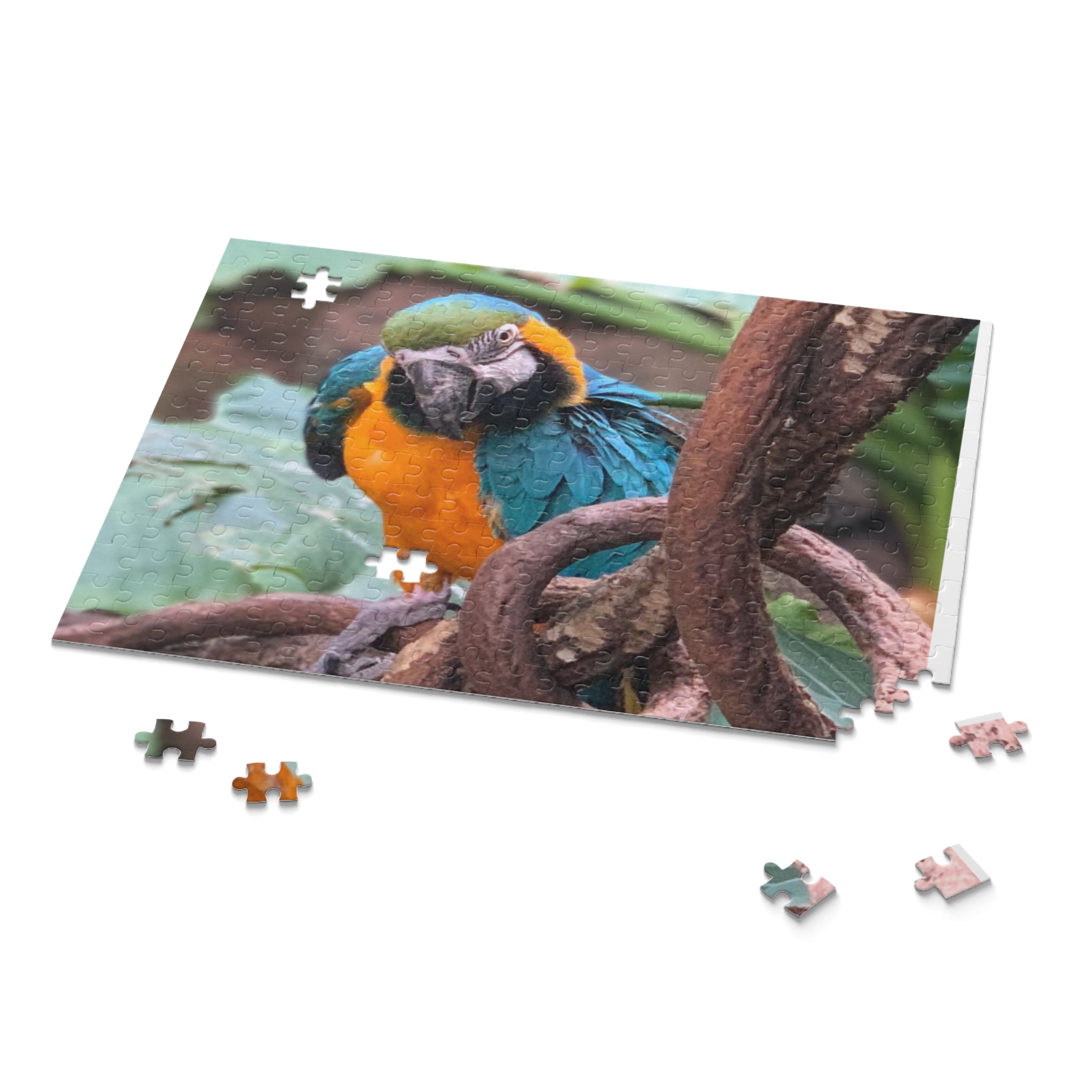Colorful Parrot Puzzle, Vibrant Wildlife Decor, Family Fun Activity, Gift for Nature Lovers, 120/252/500-Piece Options