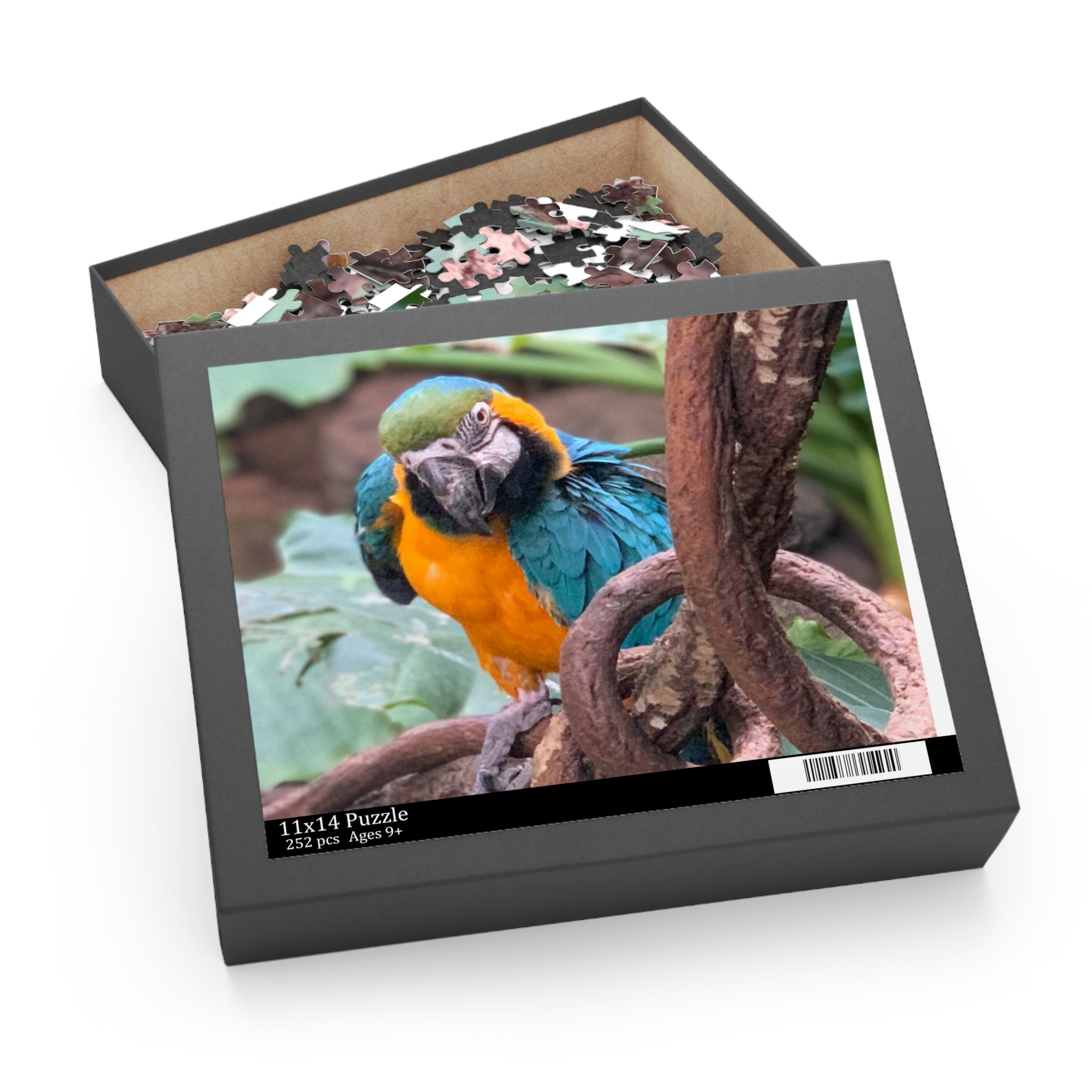 Colorful Parrot Puzzle, Vibrant Wildlife Decor, Family Fun Activity, Gift for Nature Lovers, 120/252/500-Piece Options